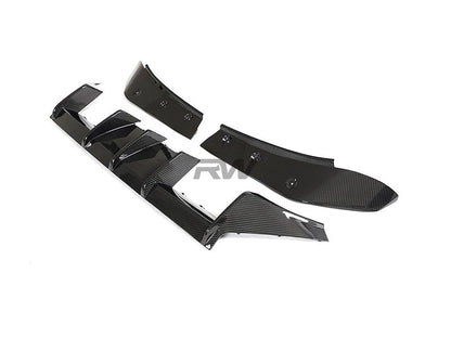 RW Carbon BMW G87 M2 RWS Carbon Fiber 3 Piece Rear Diffuser-Exterior-Silicon Valley Bimmer