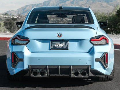 RW Carbon BMW G87 M2 RWS Carbon Fiber 3 Piece Rear Diffuser-Exterior-Silicon Valley Bimmer