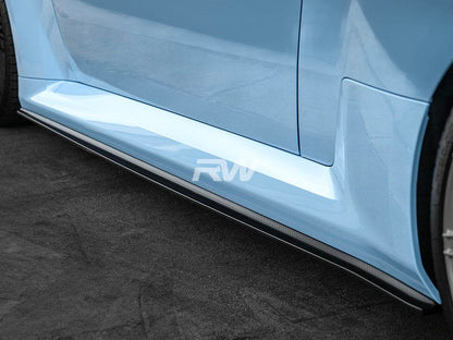 RW Carbon BMW G87 M2 RWS Dry CF Side Skirt Extensions-Exterior-Silicon Valley Bimmer