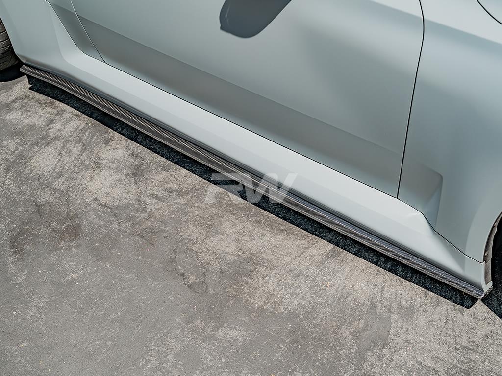 RW Carbon BMW G87 M2 RWS Dry CF Side Skirt Extensions-Exterior-Silicon Valley Bimmer