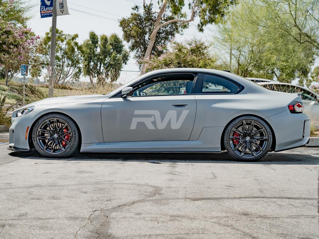 RW Carbon BMW G87 M2 RWS Dry CF Side Skirt Extensions-Exterior-Silicon Valley Bimmer