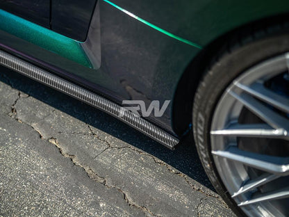 RW Carbon BMW G87 M2 RWS Dry CF Side Skirt Extensions-Exterior-Silicon Valley Bimmer