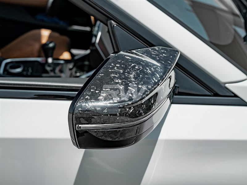RW Carbon BMW G8X Forged Carbon Mirror Cap Replacements-Exterior-Silicon Valley Bimmer
