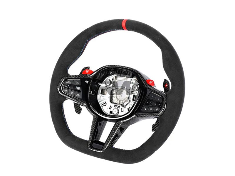 BMW G8X LCI Alcantara Carbon Fiber Steering Wheel