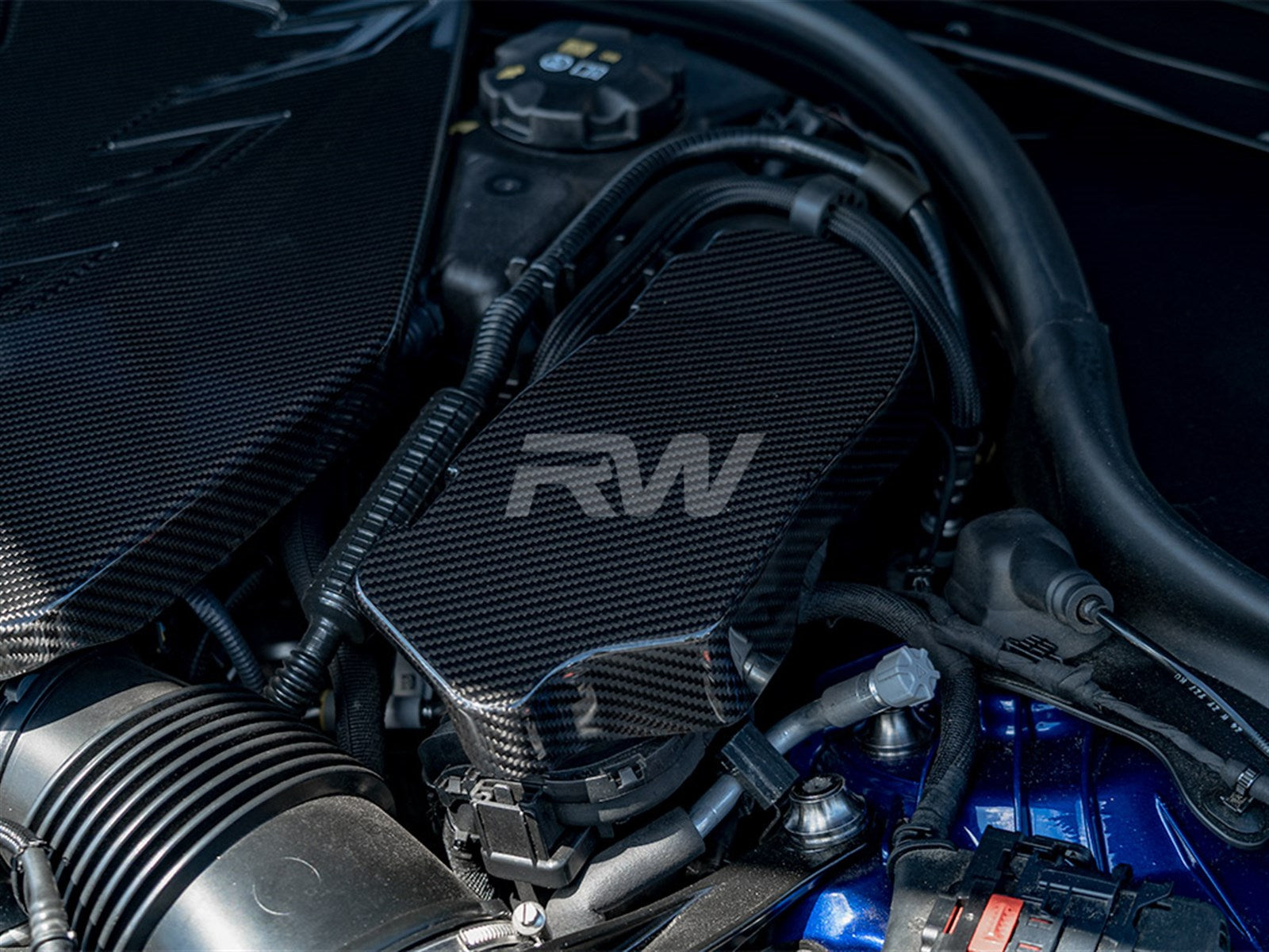 RW Carbon BMW G90 G99 M5 Carbon Engine Cover Trim Kit-Exterior-Silicon Valley Bimmer