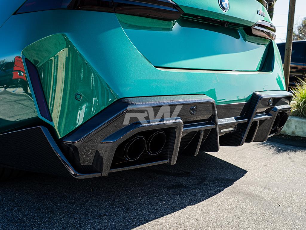RW Carbon BMW G90 M5 SQ Carbon Fiber V2 Rear Diffuser-Exterior-Silicon Valley Bimmer