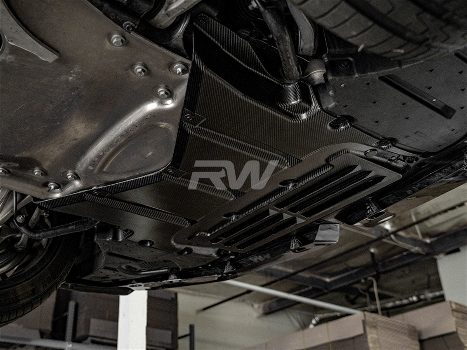 RW Carbon BMW G90/G99 M5 Carbon Fiber Oil Cooler Guard-Exterior-Silicon Valley Bimmer