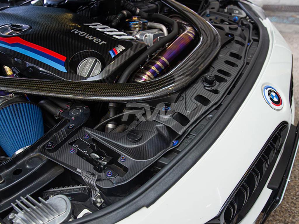 RW Carbon BMW M2 M3 M4 Carbon Fiber Radiator Support Brace-Exterior-Silicon Valley Bimmer