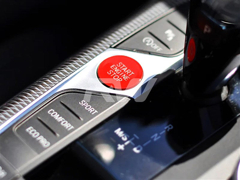 RW Carbon BMW Red Start Stop Button-Interior-Silicon Valley Bimmer
