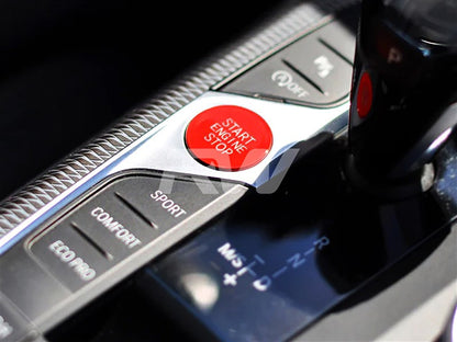 RW Carbon BMW Red Start Stop Button-Interior-Silicon Valley Bimmer