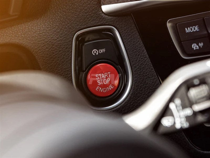 RW Carbon BMW Red Start Stop Button-Interior-Silicon Valley Bimmer