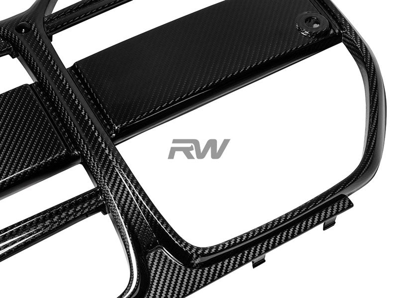 RW Carbon BMW i4 G26 Carbon Fiber CSL Style Grille-Exterior-Silicon Valley Bimmer