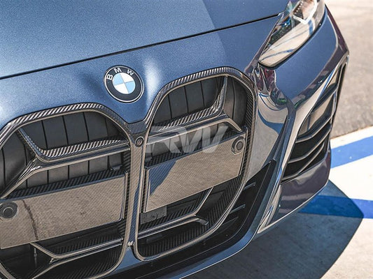 RW Carbon BMW i4 G26 Carbon Fiber CSL Style Grille-Exterior-Silicon Valley Bimmer