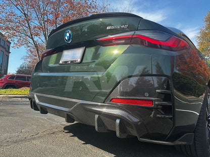 RW Carbon BMW i4 G26 Dry Carbon Fiber Rear Diffuser-Exterior-Silicon Valley Bimmer