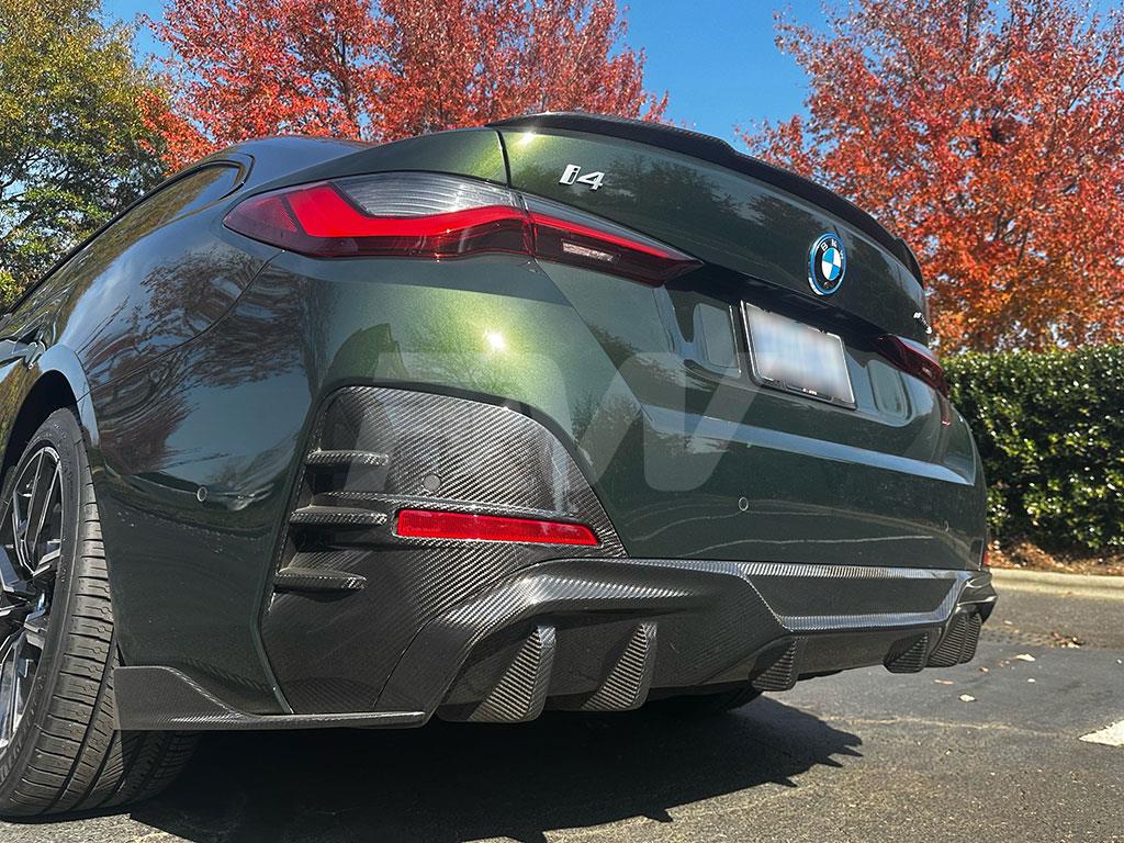 RW Carbon BMW i4 G26 Dry Carbon Fiber Rear Diffuser-Exterior-Silicon Valley Bimmer