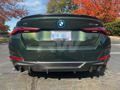 RW Carbon BMW i4 G26 Dry Carbon Fiber Rear Diffuser-Exterior-Silicon Valley Bimmer