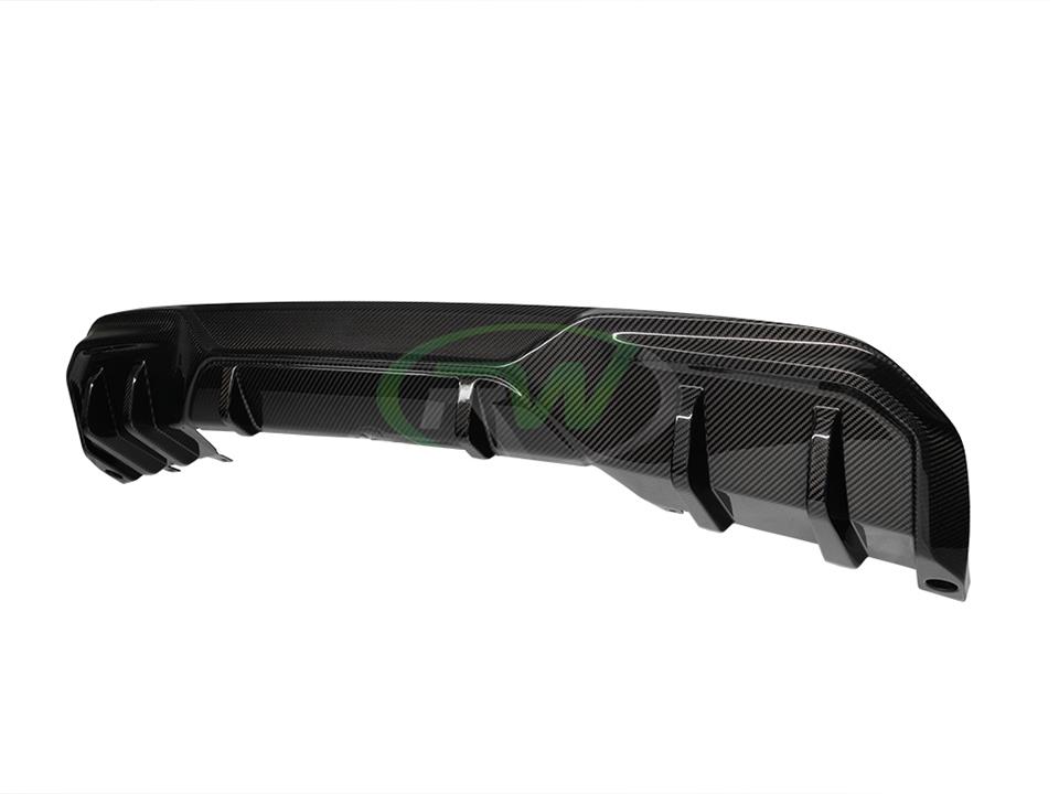 RW Carbon BMW i4 G26 Dry Carbon Fiber Rear Diffuser-Exterior-Silicon Valley Bimmer