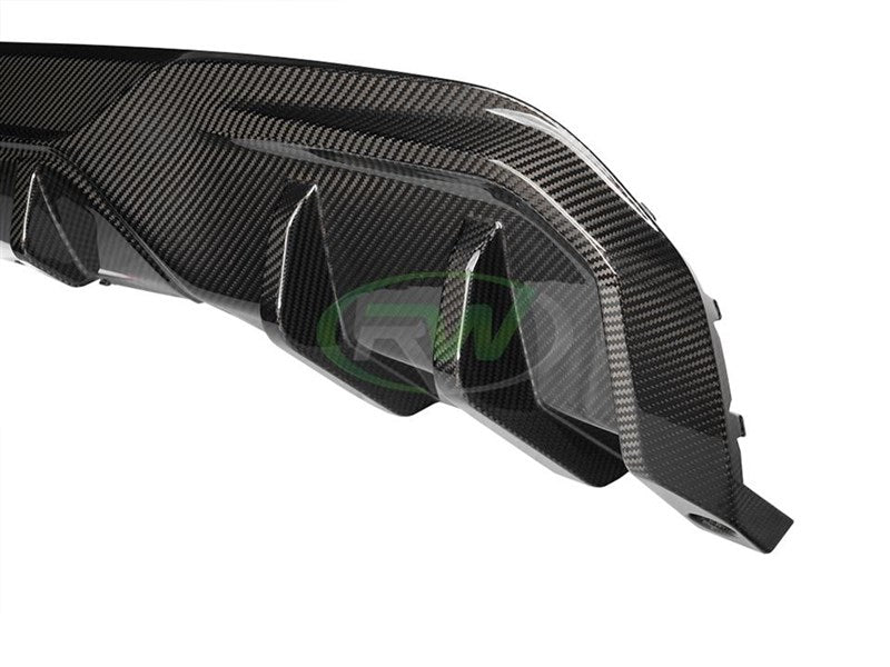 RW Carbon BMW i4 G26 Dry Carbon Fiber Rear Diffuser-Exterior-Silicon Valley Bimmer
