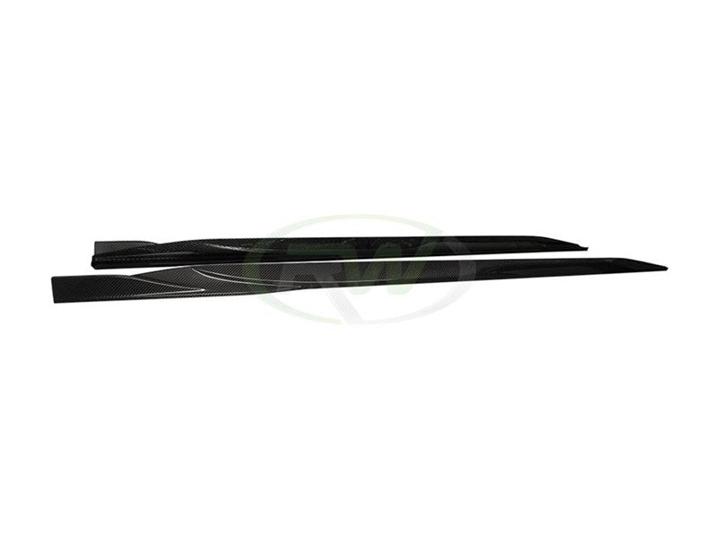 RW Carbon BMW i4 G26 Dry Carbon Fiber Side Skirt Extensions-Exterior-Silicon Valley Bimmer