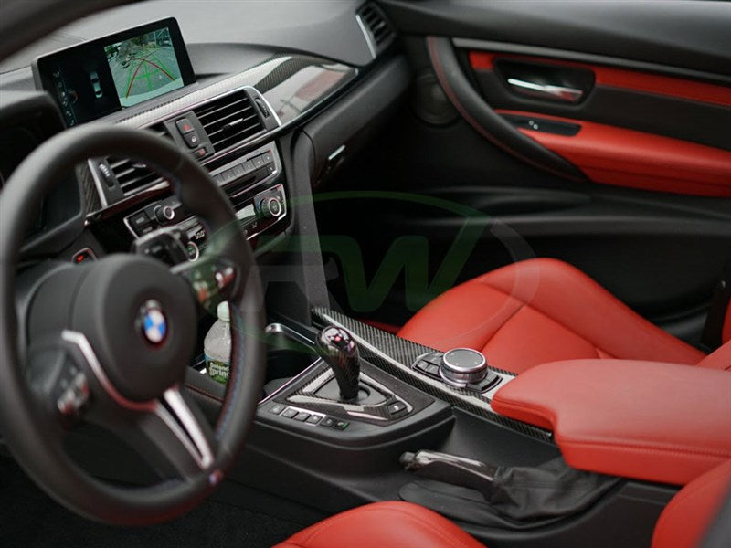 RW Carbon Carbon Fiber Alcantara Shift Console Trim BMW F8x-Interior-Silicon Valley Bimmer