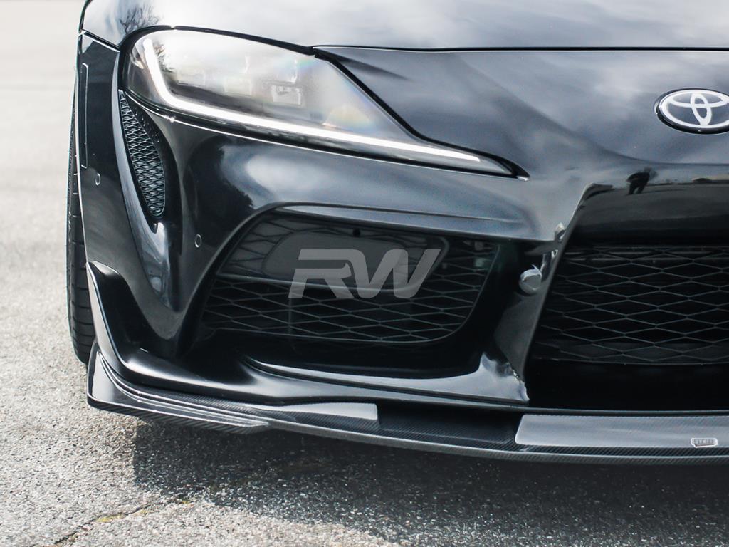RW Carbon Toyota Supra Carbon Fiber Front Lip Spoiler-Exterior-Silicon Valley Bimmer