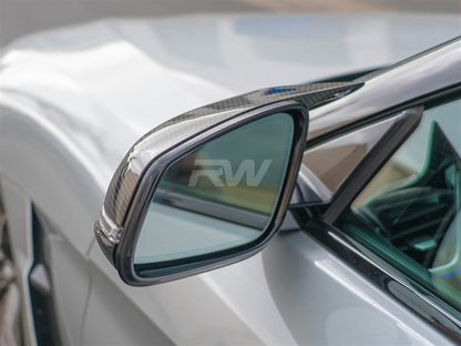 RW Carbon Toyota Supra M Style Carbon Fiber Mirror Caps-Exterior-Silicon Valley Bimmer
