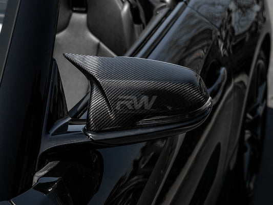 RW Carbon Toyota Supra M Style Carbon Fiber Mirror Caps-Exterior-Silicon Valley Bimmer