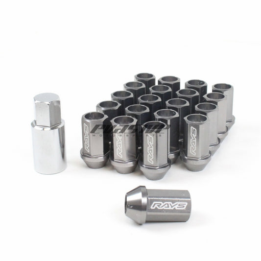 Rays L42 Dura-Nuts Straight Type Lug & Wheel Lock Set - Gunmetallic / 12x1.50-Wheels-Silicon Valley Bimmer