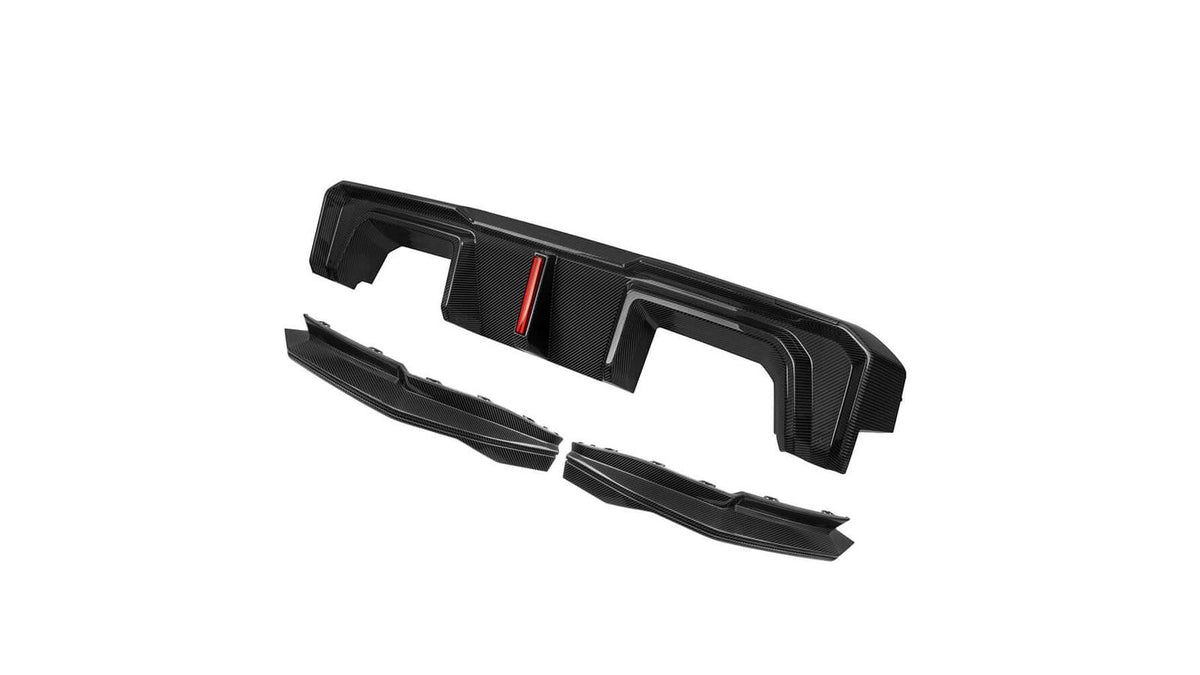 NWCarbon Haus G8X SQ-B Style Dry Carbon Fiber Rear Diffuser Set WITH LED