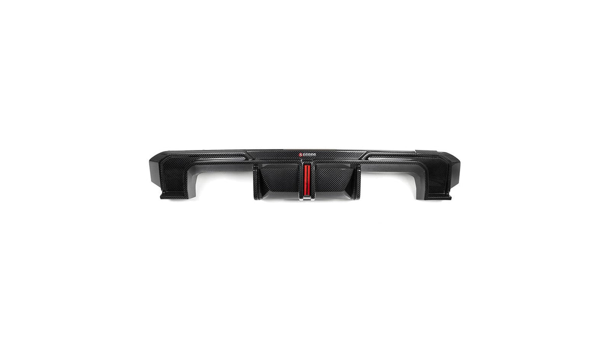 NWCarbon Haus G8X SQ Style Carbon Fiber Diffuser With Brake Light/Splitters Combo