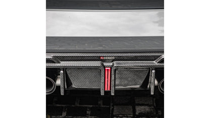 NWCarbon Haus G8X SQ Style Carbon Fiber Diffuser With Brake Light/Splitters Combo