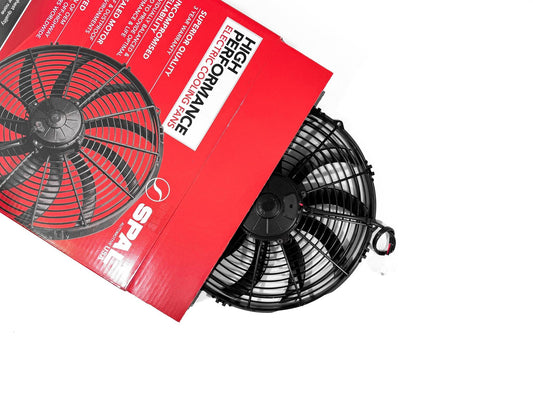 SPAL 13" Auxiliary Pusher Fan (curved blade)-Air Conditioning-Silicon Valley Bimmer