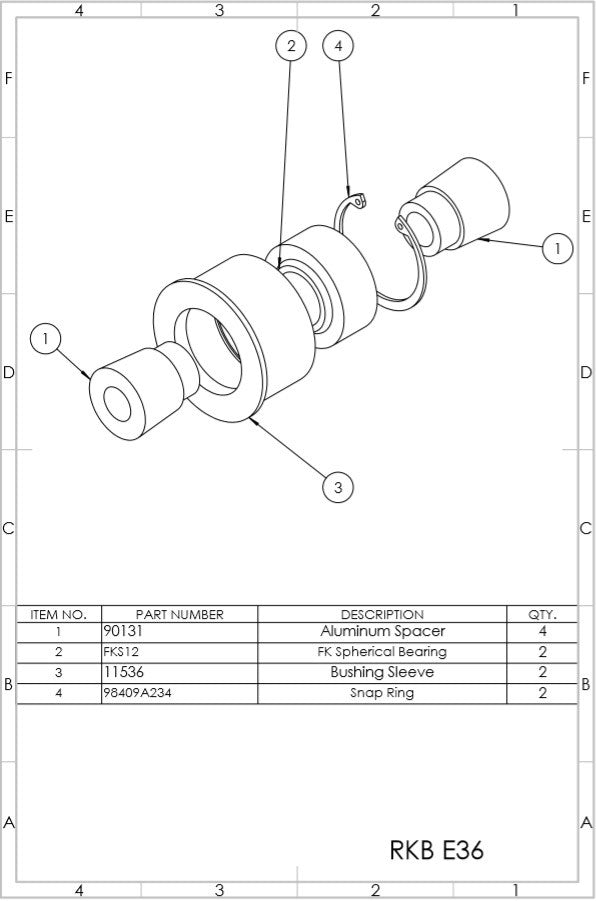 SPL Parts BMW E36/E46 Rear Knuckle Bushings (RKB)-Suspension-Silicon Valley Bimmer