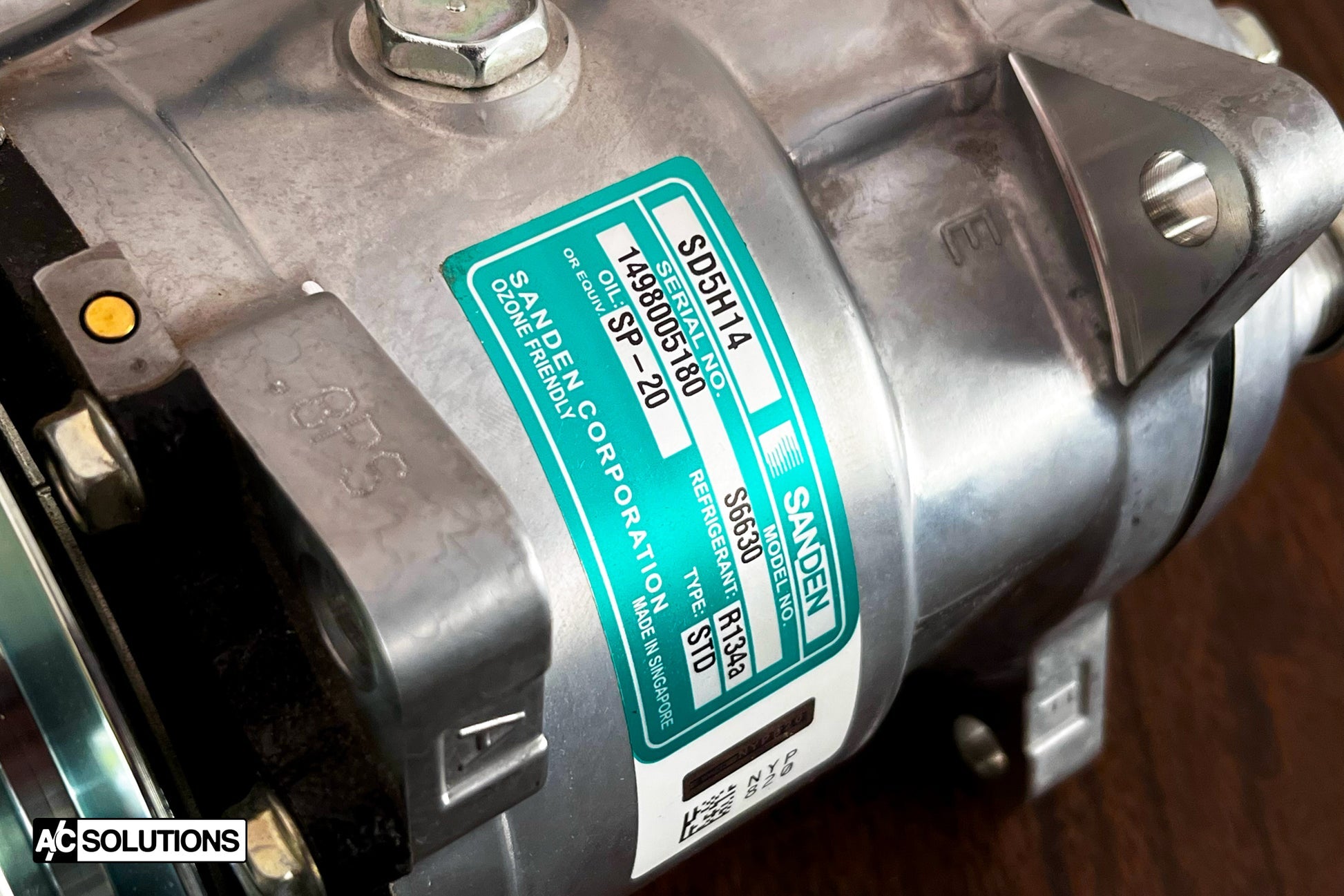 Sanden 508 (SD5H14) Compressor (rear exit)-Air Conditioning-Silicon Valley Bimmer