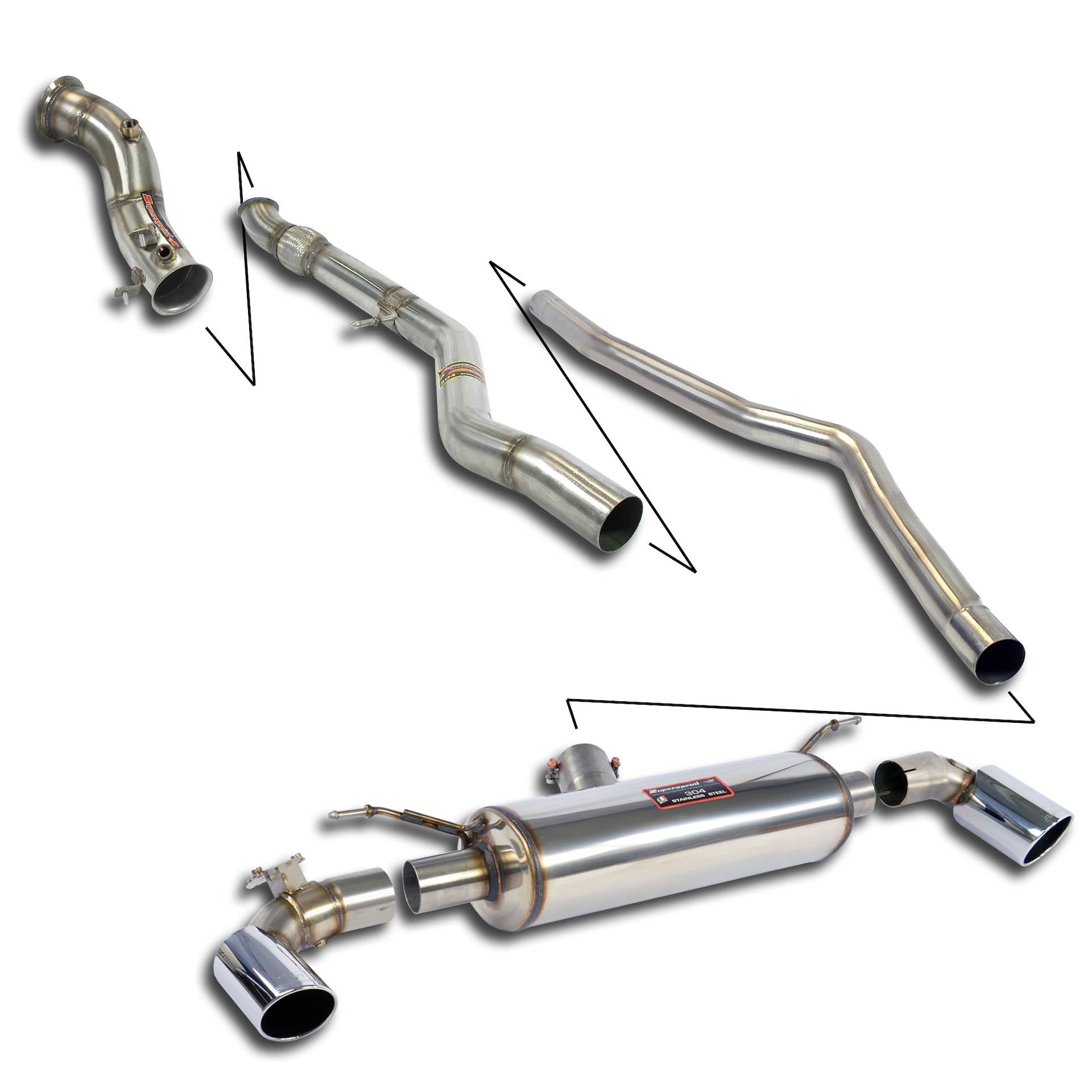 Supersprint BMW F20 / F21 -> 2015 Track Performance Pack With Valve (Models Until 07/2013)-Exhaust-Silicon Valley Bimmer