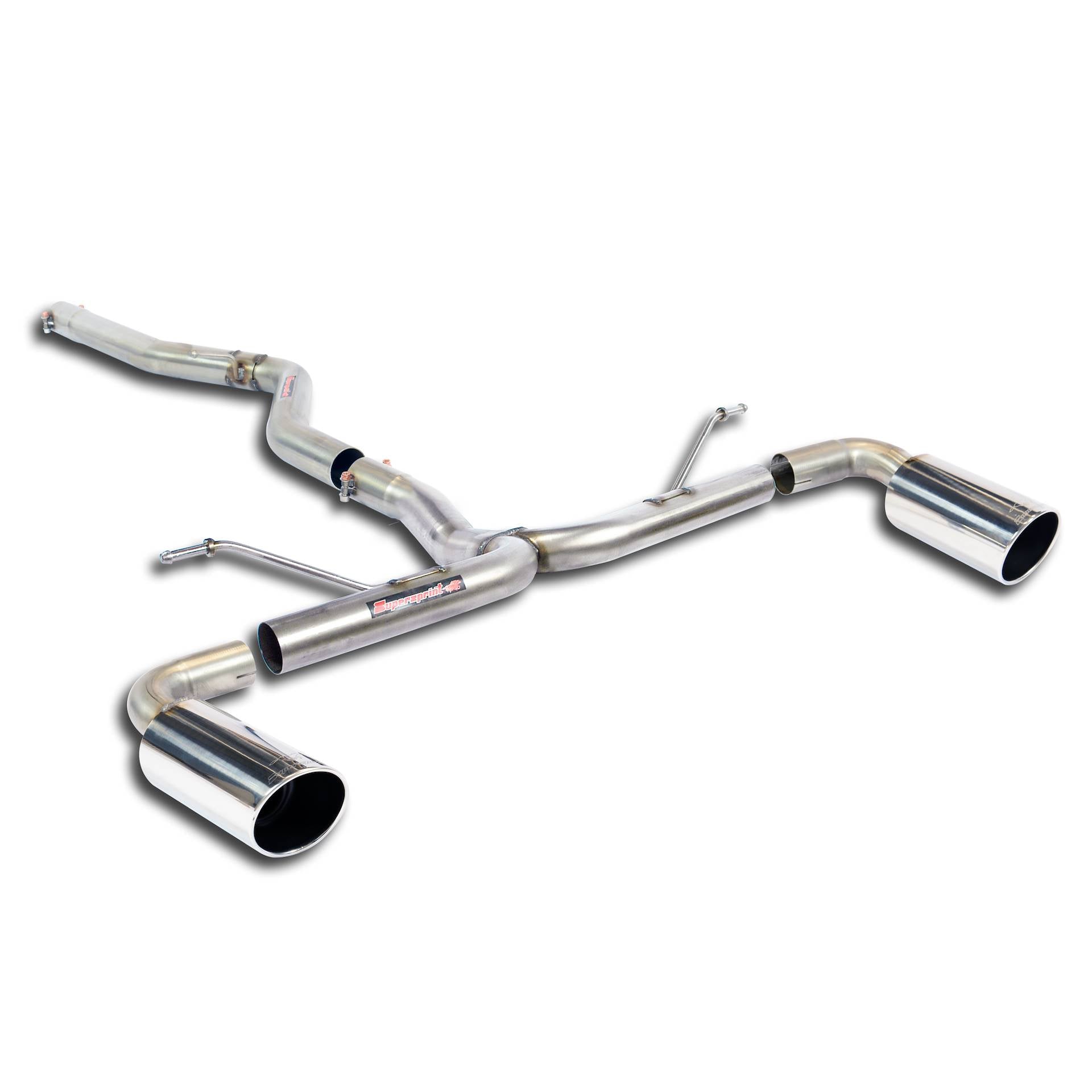 Supersprint BMW F20 / F21 LCI 2014 -> Connecting Pipe + Rear Pipe Right O100 - Left O100(Muffler Delete)-Exhaust-Silicon Valley Bimmer