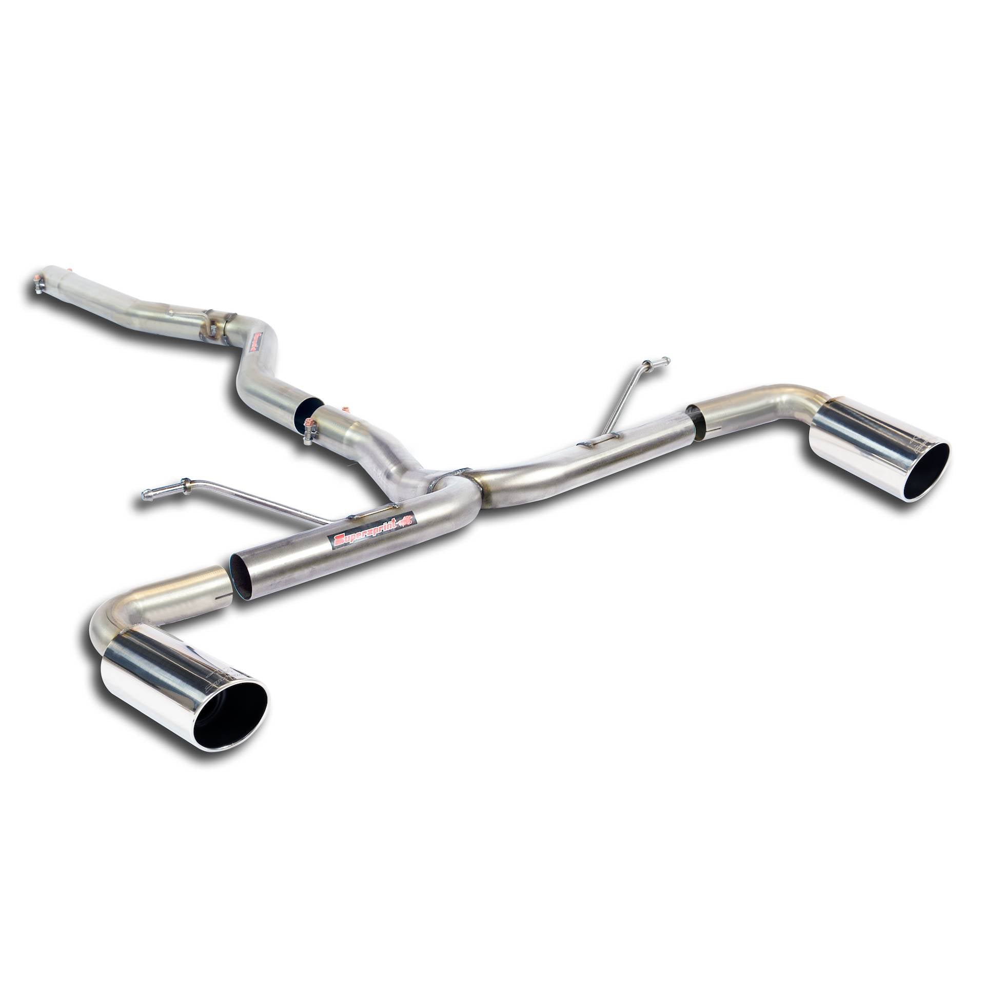 Supersprint BMW F20 / F21 LCI 2014 -> Connecting Pipe + Rear Pipe Right O90 - Left O90(Muffler Delete)-Exhaust-Silicon Valley Bimmer
