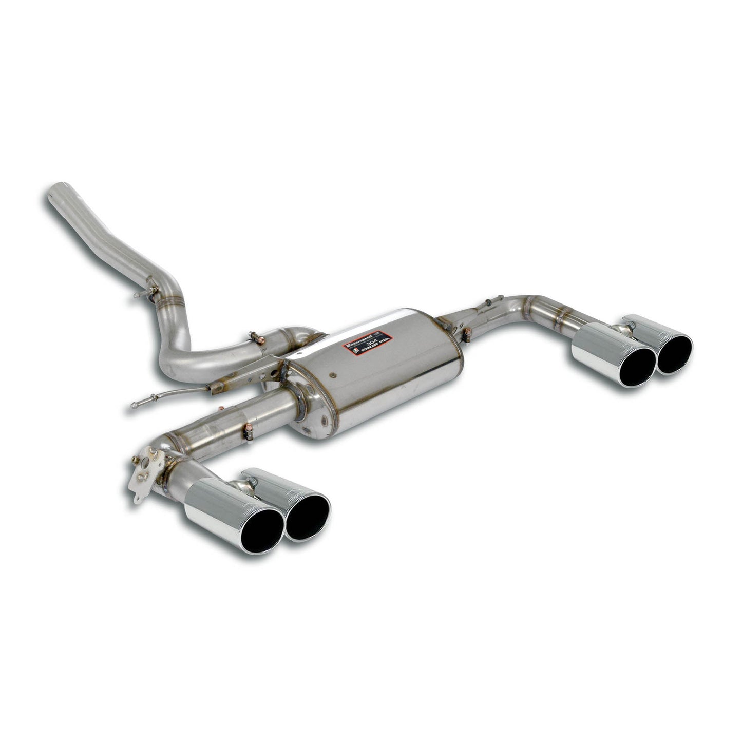 Supersprint BMW F44 2 Series Gran Coupè Rear Exhaust Right - Left With Valve, 4 Endpipes O 90-Exhaust-Silicon Valley Bimmer