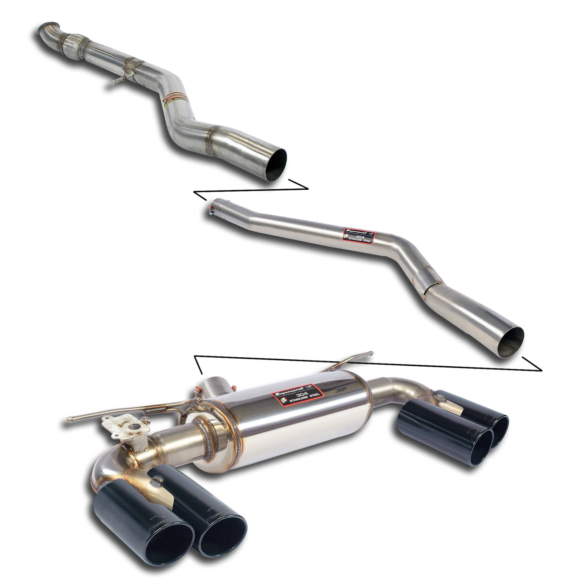 Supersprint BMW F87 M2 (N55) Sport & Sound "Plus" Pack With Valve-Exhaust-Silicon Valley Bimmer