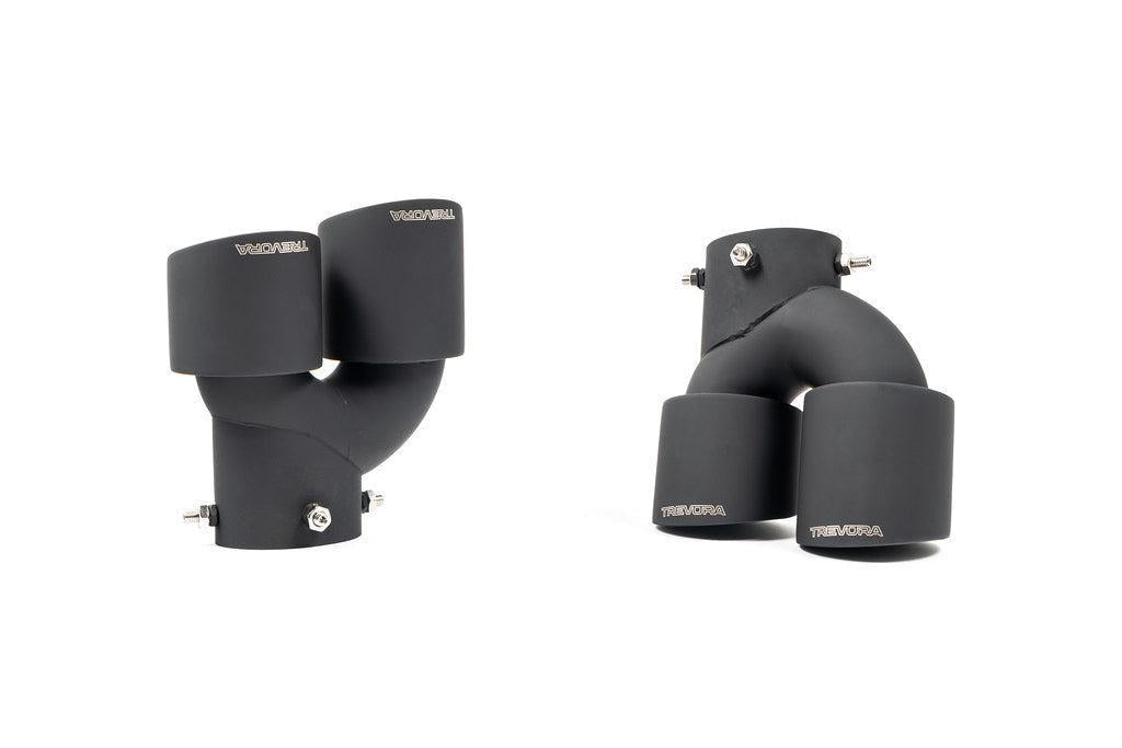 TREVORA G42 / G2X 3 / 4 Series Cerakote Black Exhaust Tip Set-Exhaust-Silicon Valley Bimmer