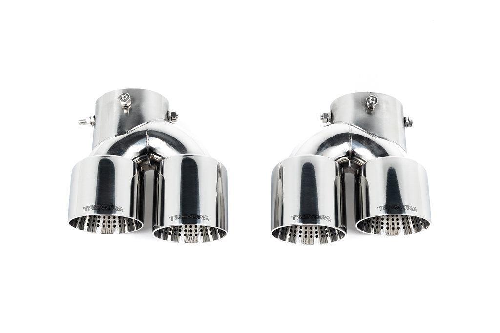 TREVORA G42 / G2X 3 / 4 Series Cerakote Black Exhaust Tip Set-Exhaust-Silicon Valley Bimmer