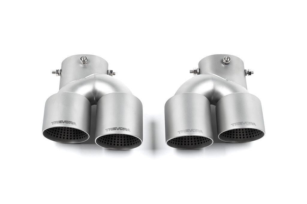 TREVORA G42 / G2X 3 / 4 Series Cerakote Black Exhaust Tip Set-Exhaust-Silicon Valley Bimmer