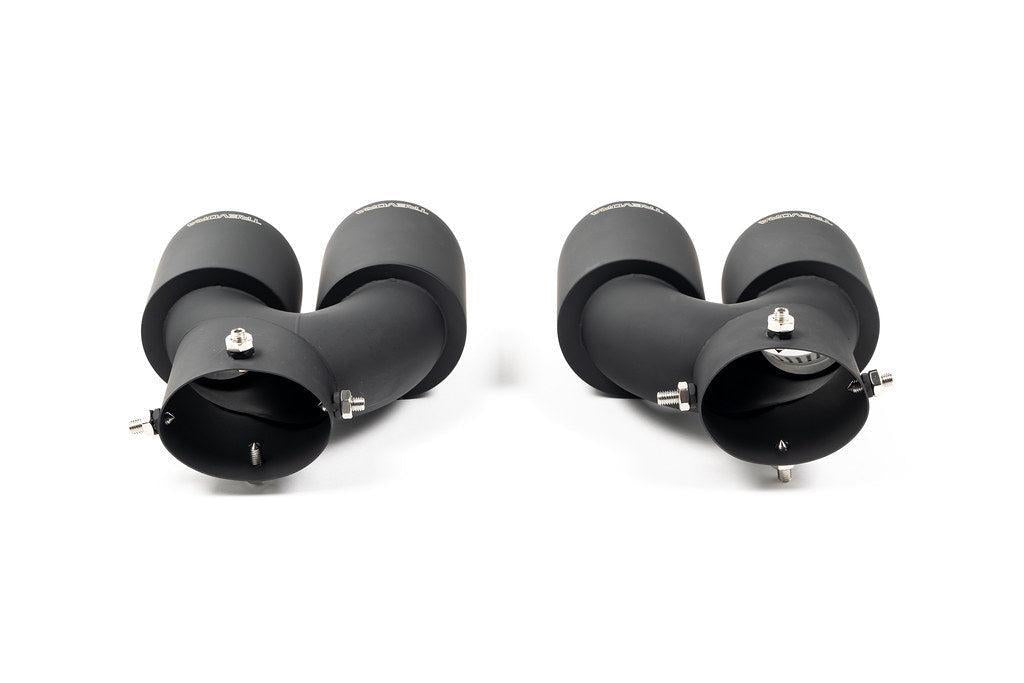 TREVORA G42 / G2X 3 / 4 Series Cerakote Black Exhaust Tip Set-Exhaust-Silicon Valley Bimmer