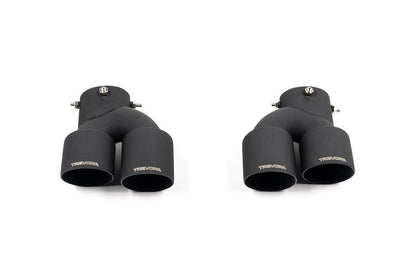 TREVORA G42 / G2X 3 / 4 Series Cerakote Black Exhaust Tip Set-Exhaust-Silicon Valley Bimmer