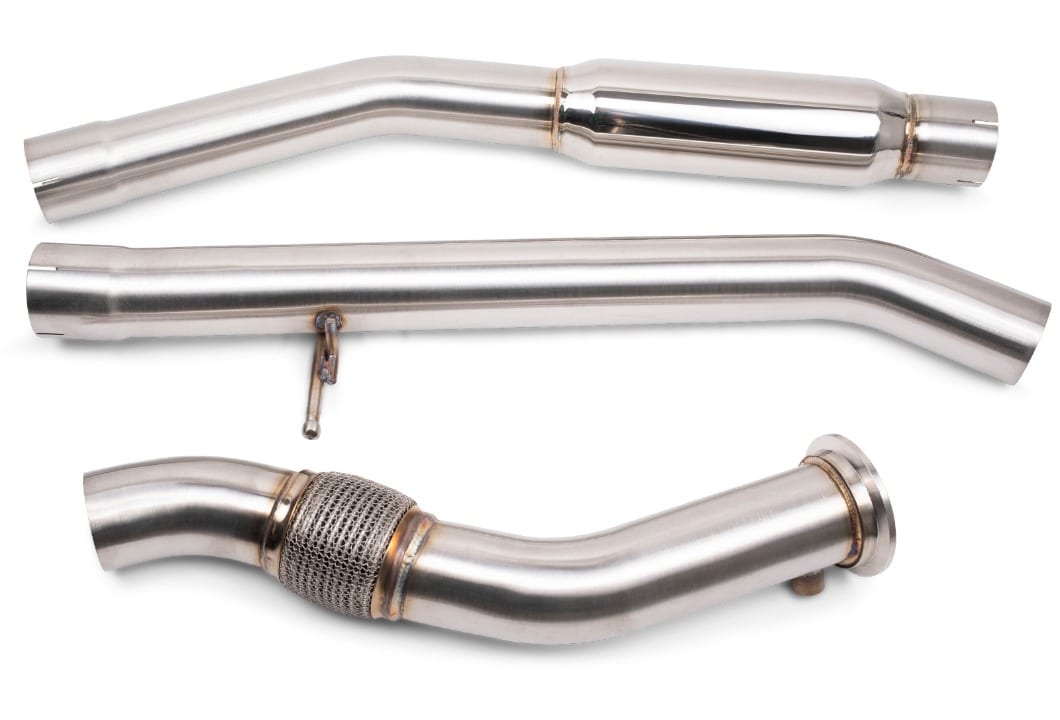 VRSF Down Pipe & Mid Pipe Combo Upgrade for 2008 – 2013 BMW X5D & X6D E70/E71 M57-Exhaust-Silicon Valley Bimmer