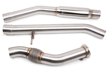 VRSF Down Pipe & Mid Pipe Combo Upgrade for 2008 – 2013 BMW X5D & X6D E70/E71 M57-Exhaust-Silicon Valley Bimmer