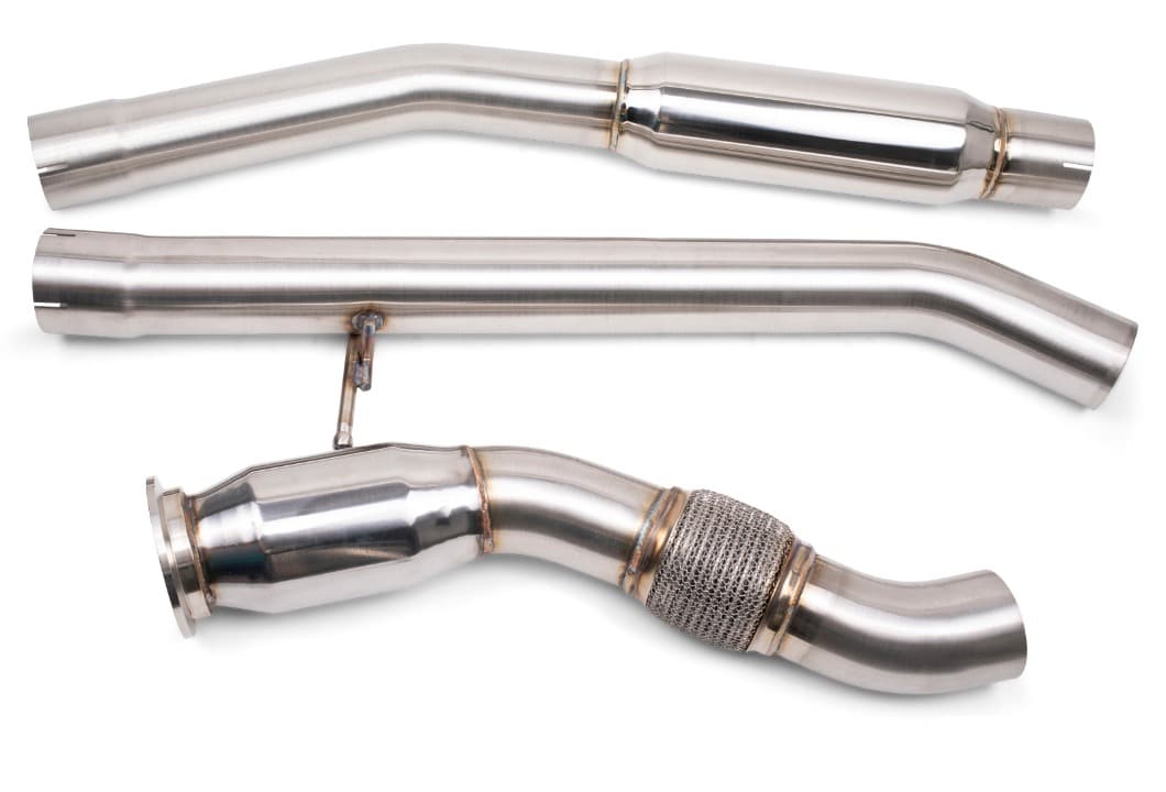 VRSF Down Pipe & Mid Pipe Combo Upgrade for 2008 – 2013 BMW X5D & X6D E70/E71 M57-Exhaust-Silicon Valley Bimmer