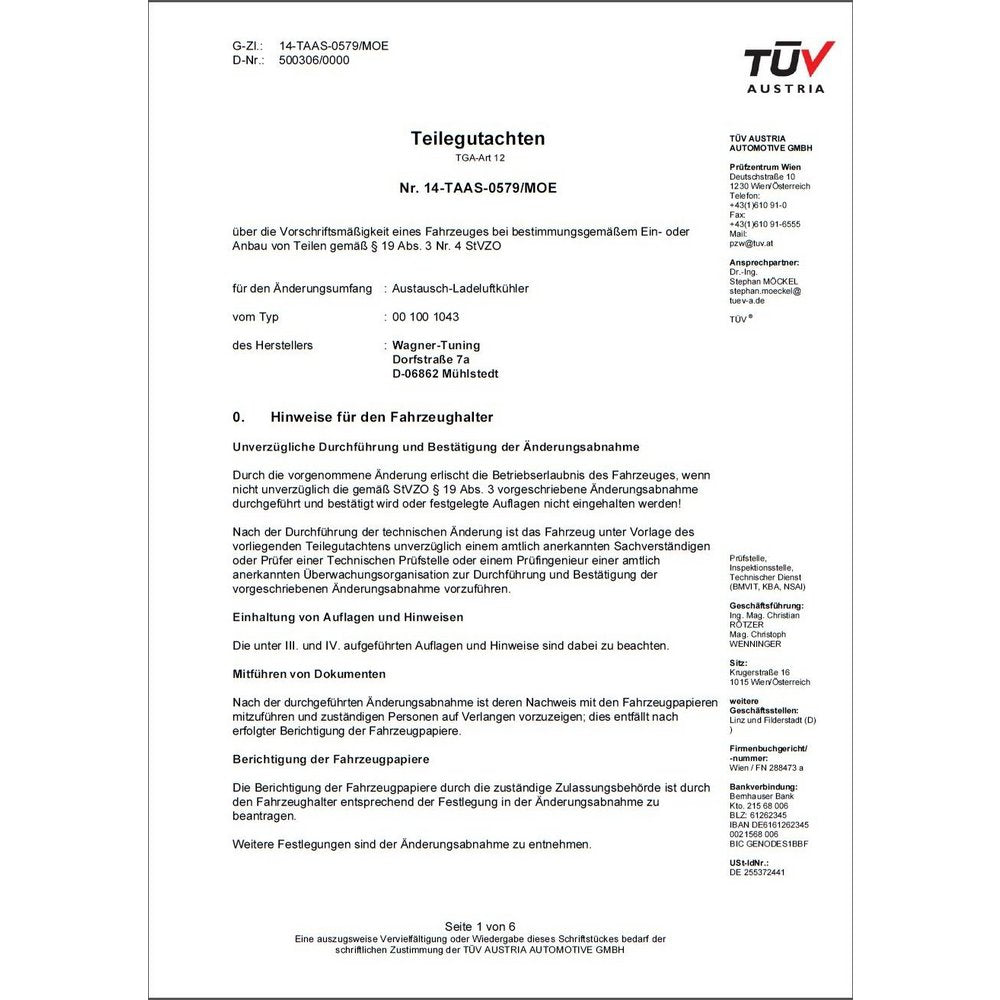 Competition Intercooler Kit EVO 1 for BMW 316i