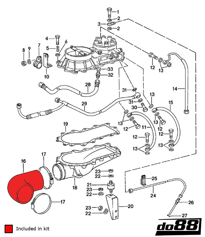 do88 Porsche 930 Turbo Inlet hoses for turbo-Performance-Silicon Valley Bimmer