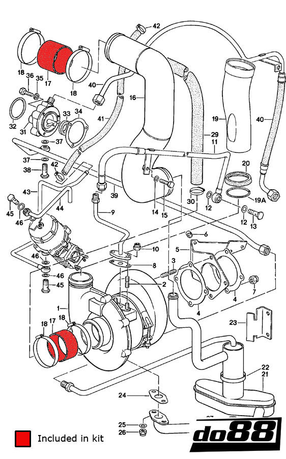 do88 Porsche 930 Turbo Inlet hoses for turbo-Performance-Silicon Valley Bimmer